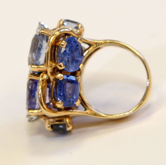 Ceylon Sapphire Ring by SEAMAN SCHEPPS For Sale 2