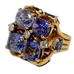 Vintage Ceylon Sapphire Ring by SEAMAN SCHEPPS