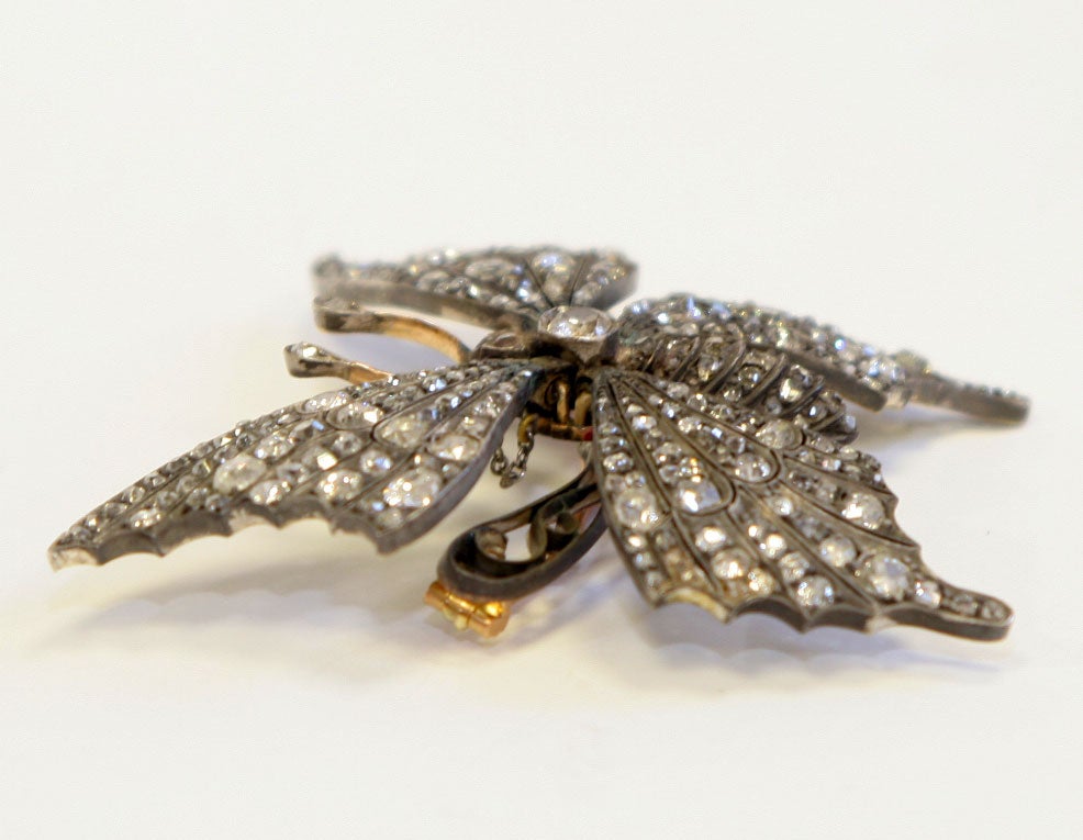 Victorian Antique Butterfly Brooch