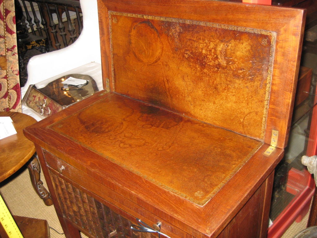 Faux Leather Book End Table With Flip Top at 1stDibs