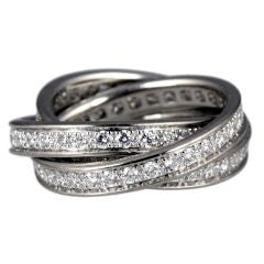 Cartier 18 karat Trinity Ring with Diamonds Cartier 18 karat Trinity Ring with Diamonds