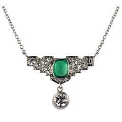 Art Deco Emerald Pendant