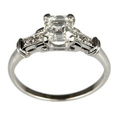 Vintage 1930's Platinum Diamond Ring - 1.06 G.I.A. F/VS1