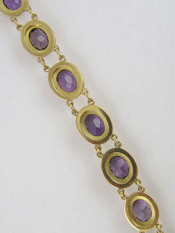 Women's 1960s Gold and Amethyst Bracelet