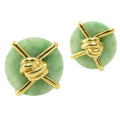 Cipullo Jade Knot Earrings