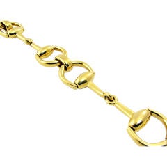 Vintage Gucci Gold Horsebit Bracelet