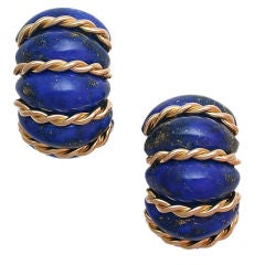 Seaman Schepps Lapis "Shrimp" Earclips