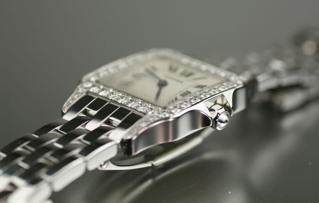 Cartier Santos Demoiselle 18k with Diamonds 1