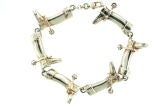 Gucci 1970s Sterling Riding Boot Bracelet