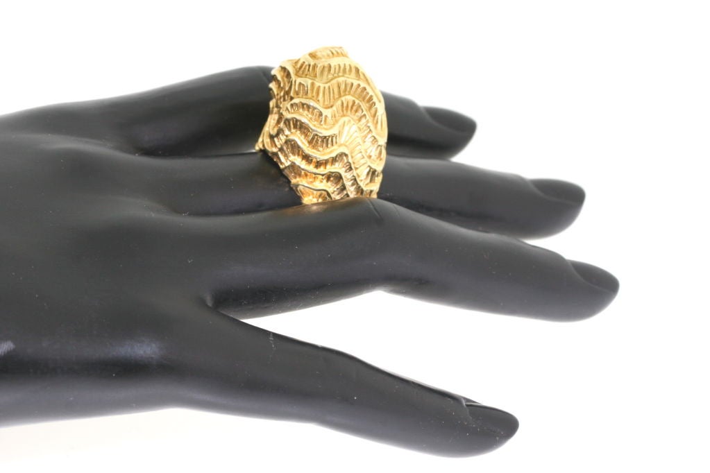 Funky Huge 18k Gold Ring
