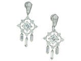 A pair of diamond tassle earrings, by Tiffany