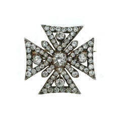 An Antique Diamond Maltese Cross Brooch
