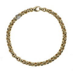 18kt gold and diamond heavy link necklace by Pomellato