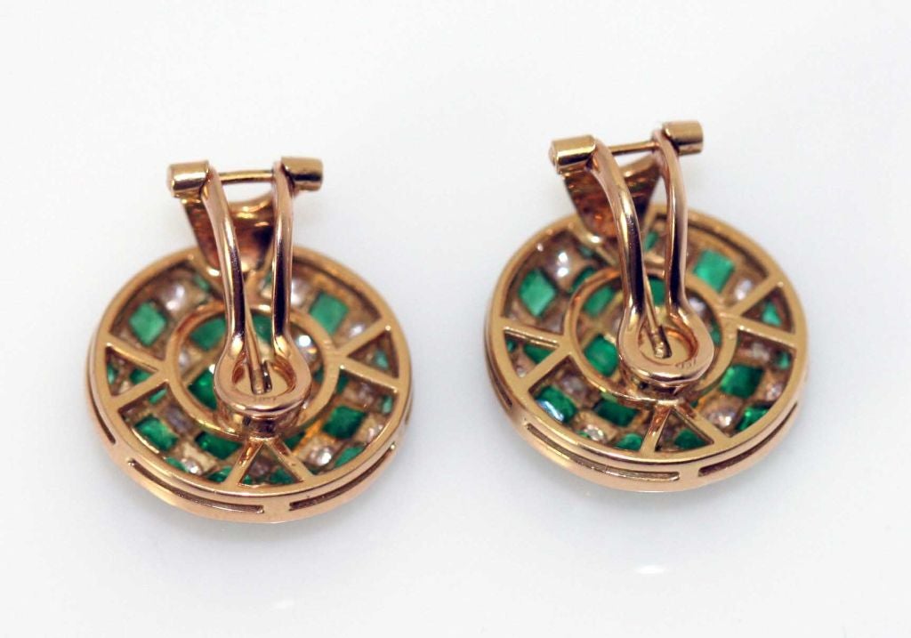 Diamond & Emerald Earrings