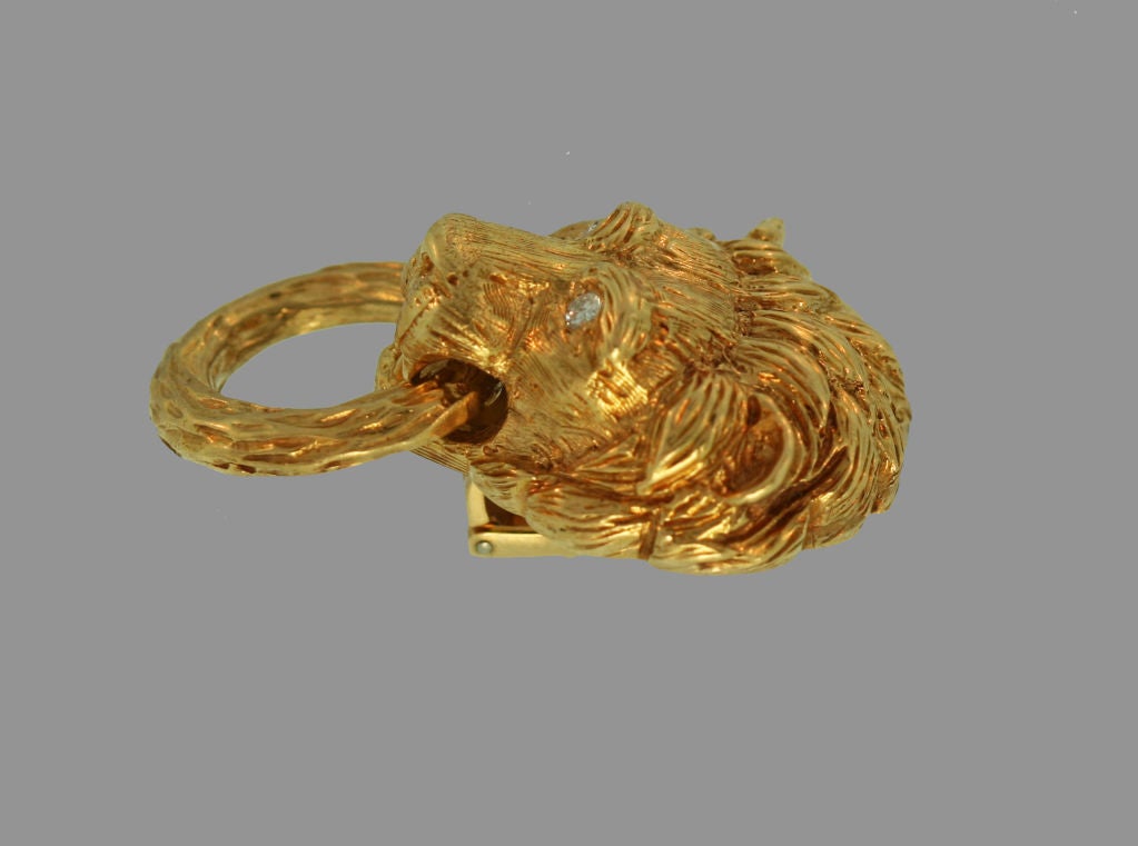 lion door knocker earrings