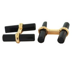 The Interchangeable Gold Bar Cufflink by VAN CLEEF & ARPELS