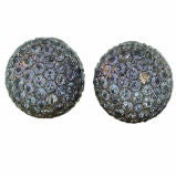 Prussian Blue Tanzanite "Pallina'' earrings by Sabbadini  Milan