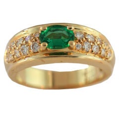 Diamond and Emerald Ring by Boucheron Paris