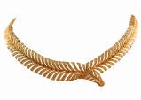 ''Plume Tresse'' Gold Necklace by Boucheron Paris 1958