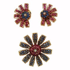 A Retro Pin and Earclip Set by OSTIER