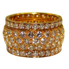 Vintage Cartier 18k Yellow Gold & Diamond Eternity Ring