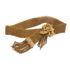 Victorian 14K Yellow & Rose Gold Bracelet w/ Seed Pearls, Enamel