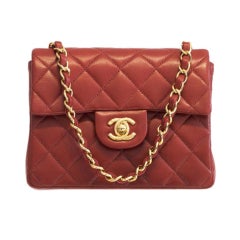 Vintage Chanel mini 2.55 in Deep Cranberry