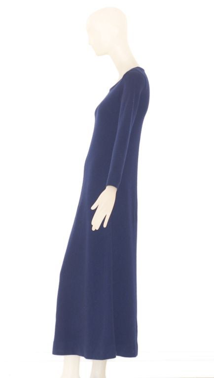 A classic Halston blue cashmere gown: simple, glamorous, luxurious, beautiful and easy.<br />
<br />
RARE vintage<br />
24 West 57th Street (between 5th and 6th Avenues)<br />
Fifth Floor<br />
<br />
Hours:<br />
Monday through Friday