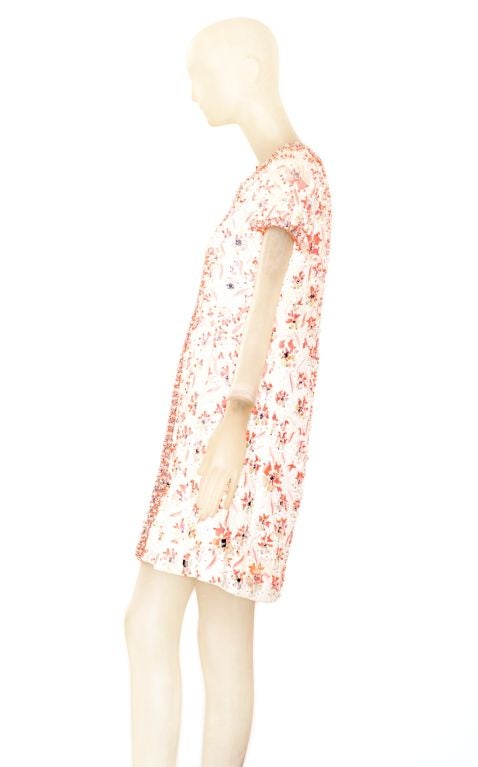 1960s Malcolm Starr Shimmering Sequin Embroidered Dress