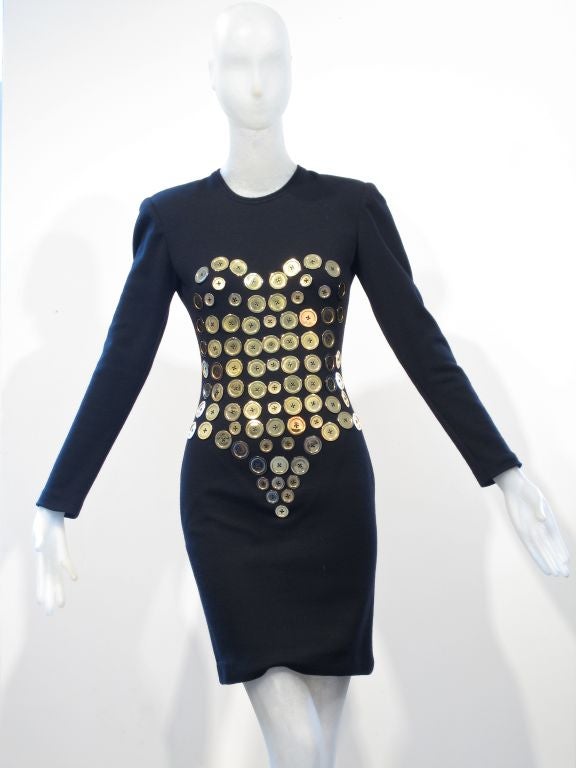 Too Funky Brass Button Patrick Kelly Dress