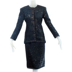 Vintage 1980s Yves Saint Laurent Sequin Ensemble