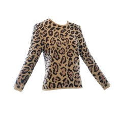 1980s Valentino Leopard print Sweater