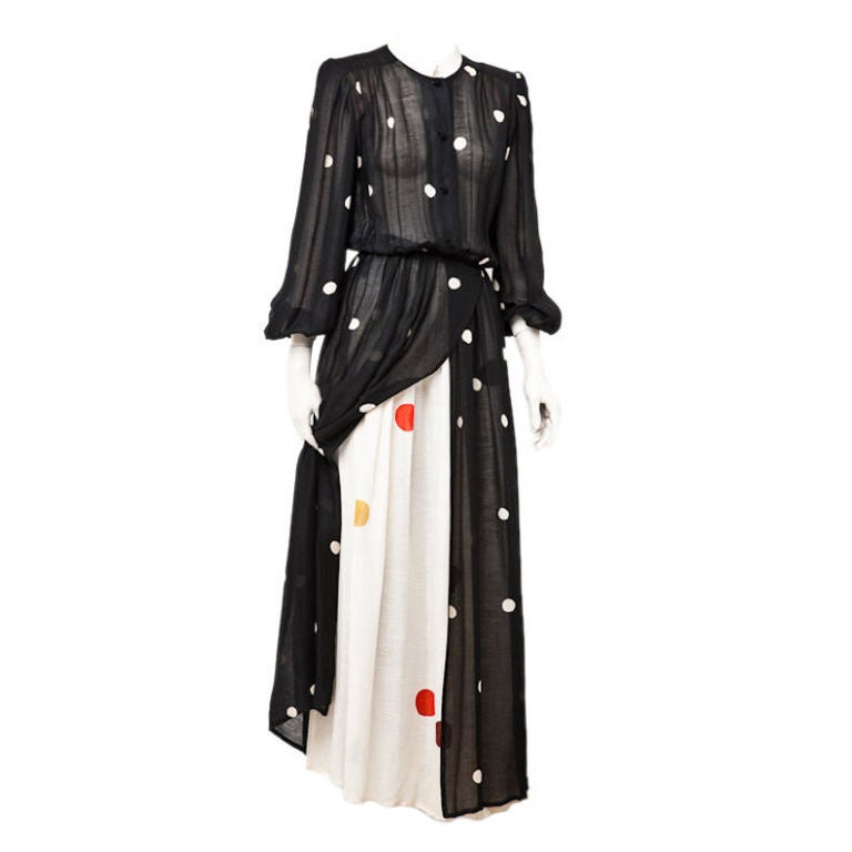 Valentino Cotton Gauze Polka Dot  Evening dress