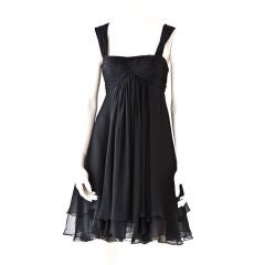 Oscar de la Renta  Silk Georgette  Baby Doll cocktail dress