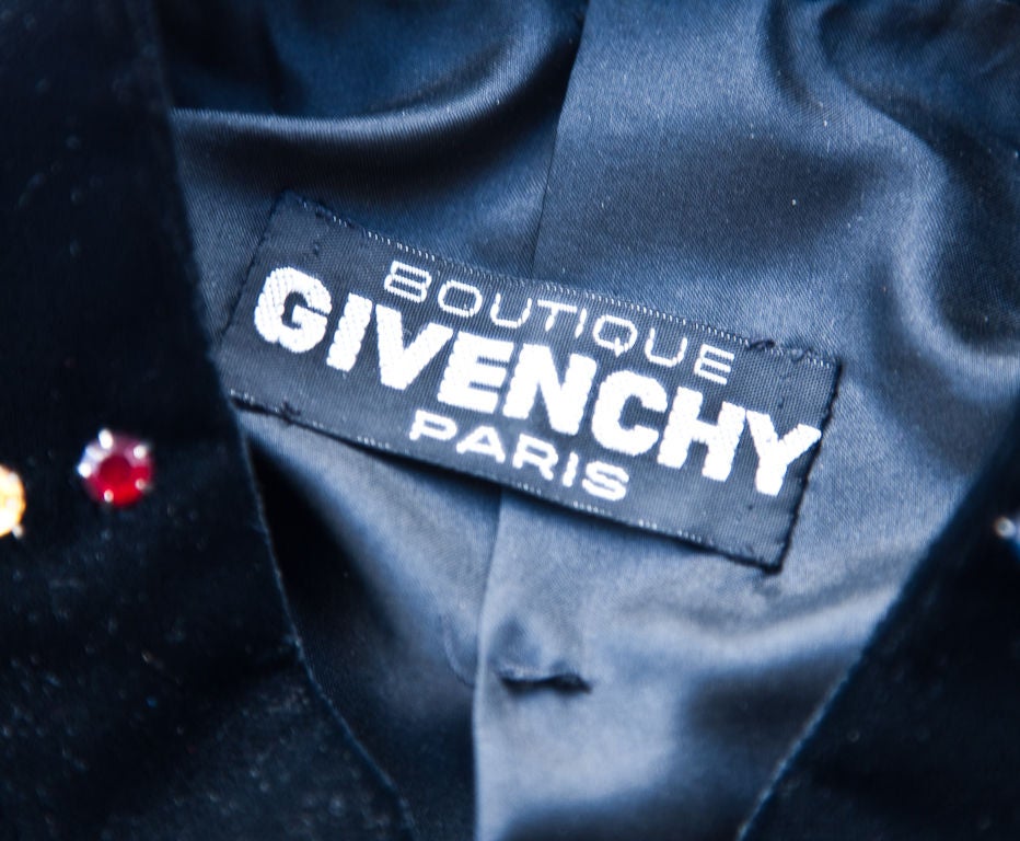 Givenchy Velvet Evening jacket with jewel toned rhinestones. 1