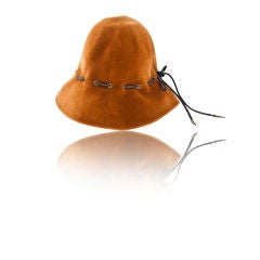 Vintage Yves St. Laurent Ochre Colored "Safari Collection" Hat