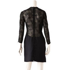 Geoffrey Beene lace and silk crepe cocktail dress