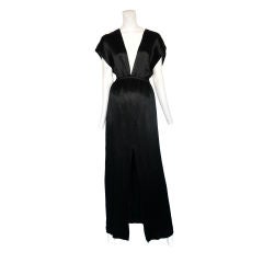 Halston Black Grecian Gown