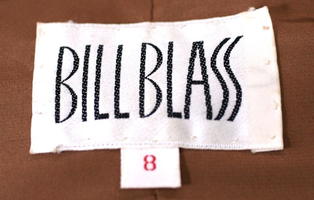 Ensemble da sera Bill Blass in pelle e cloque color rame In condizioni ottime in vendita a New York, NY