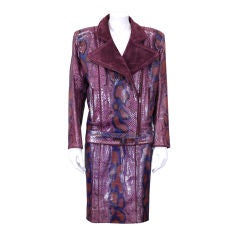 YSL Snake Motorcycle Jacket and Skirt 1