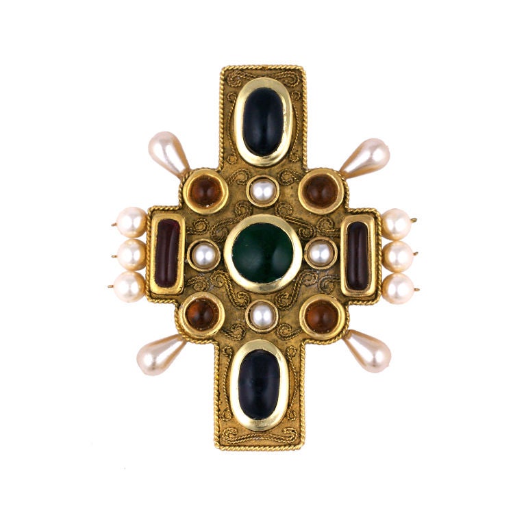 Chanel Byzantine Cross Brooch Pendant