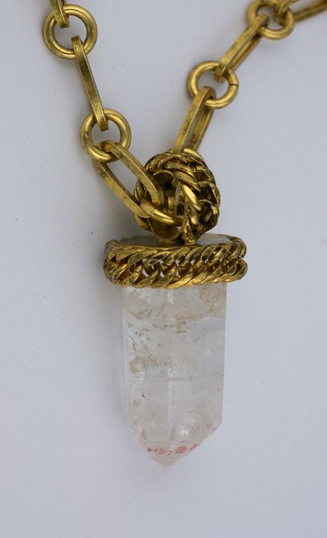 Rare Goosens Rock Crystal Pendant