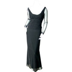 Vintage Vicky Tiel Couture Mesh Dress