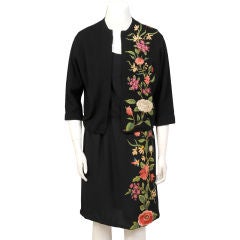 Vintage Hand Embroidered Dress & Sweater