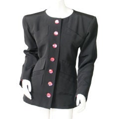 Yves Saint Laurent Haute Couture Silk Faille Jacket 12