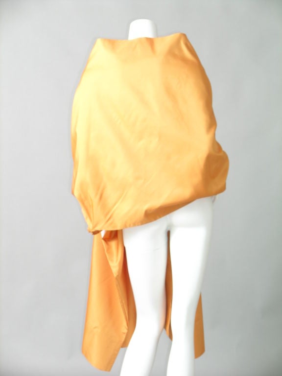 Melon Colored Taffeta Shawl at 1stdibs