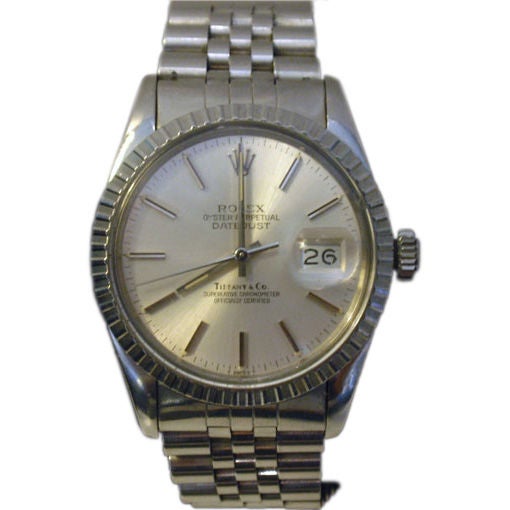ROLEX For Tiffany, Oyster Perpetual DateJust Men's Watch, C 1972