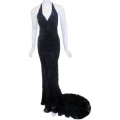 E.Galindo Sheer Black Gown, Private Property of Melanie Griffith