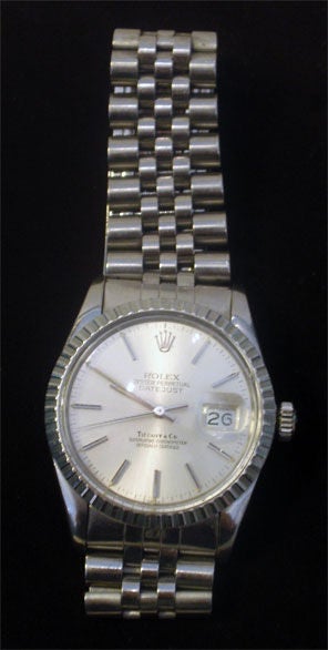 ROLEX For Tiffany, Oyster Perpetual DateJust Men's Watch, C 1972 7