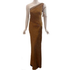 E. Galindo Olive Gown, Personal Property of Melanie Griffith